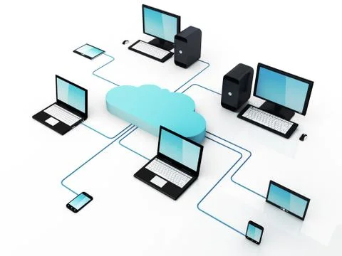 Cloud computing concept Stock Illustration