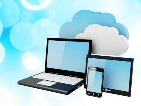 Cloud computing concept Stock Illustration