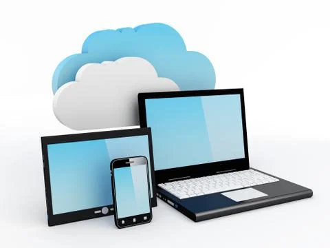 Cloud computing concept Stock Illustration