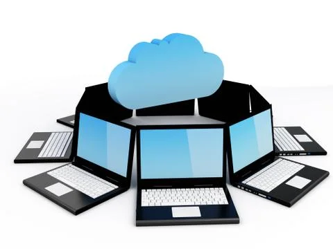 Cloud computing concept Stock Illustration
