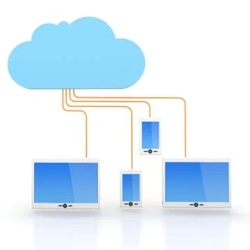 Cloud computing concept Stock Illustration