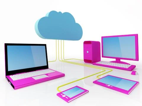 Cloud computing concept Stock Illustration