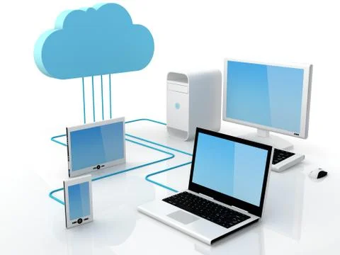 Cloud computing concept Stock Illustration