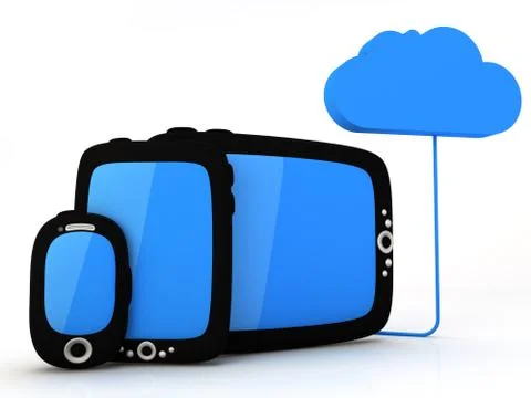 Cloud computing concept Stock Illustration