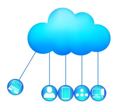 Cloud computing concept 스톡 일러스트