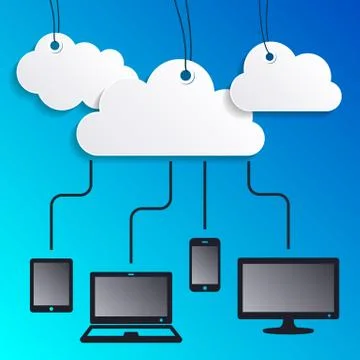 Cloud computing concept 스톡 일러스트