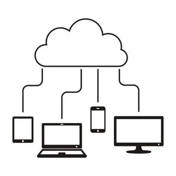 Cloud computing concept Illustrazione stock