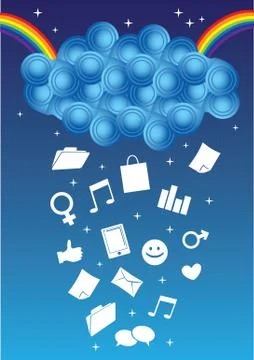 Cloud computing concept Illustrazione stock