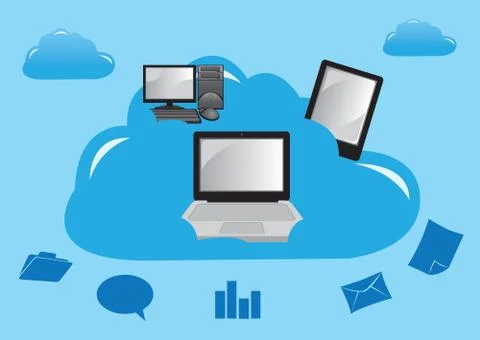 Cloud computing concept Illustrazione stock