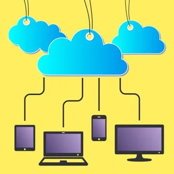 Cloud computing concept 스톡 일러스트