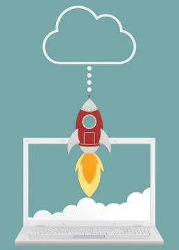 Cloud computing concept Stock Illustration