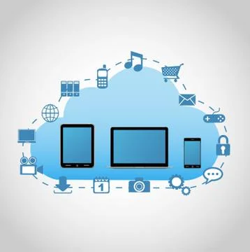 Cloud Computing Concept Stock Illustration