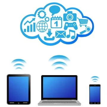 Cloud Computing Concept Stock Illustration