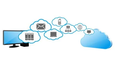 Cloud Computing Concept Stock Illustration