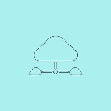 Cloud computing concept Stockillustratie