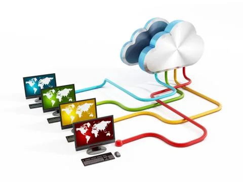Cloud computing concept Illustrazione stock
