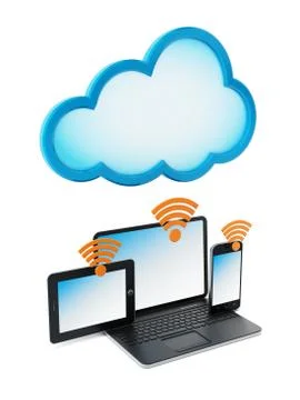 Cloud computing concept Illustrazione stock
