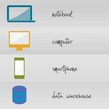 Cloud computing concept Stock Illustration
