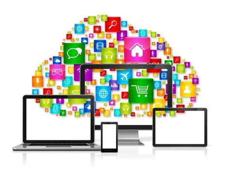 Cloud computing concept 스톡 일러스트