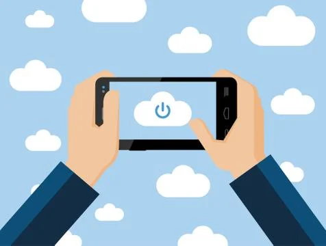 Cloud computing concept Stock Illustration
