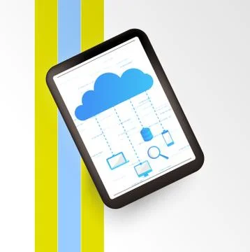 Cloud computing concept Stock Illustration