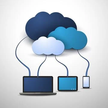 Cloud Computing Concept Stock Illustration