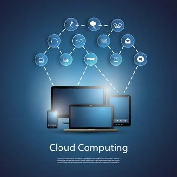Cloud Computing Concept Stock Illustration