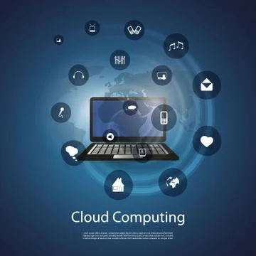 Cloud Computing Concept Stock Illustration