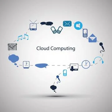 Cloud Computing Concept Stock Illustration