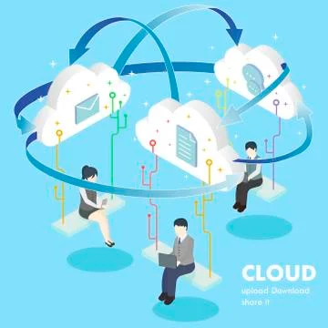 Cloud computing concept Stockillustratie