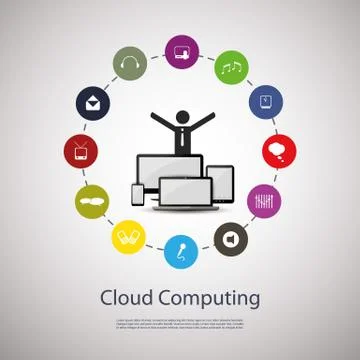Cloud Computing Concept Stock Illustration