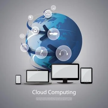 Cloud Computing Concept Stock Illustration