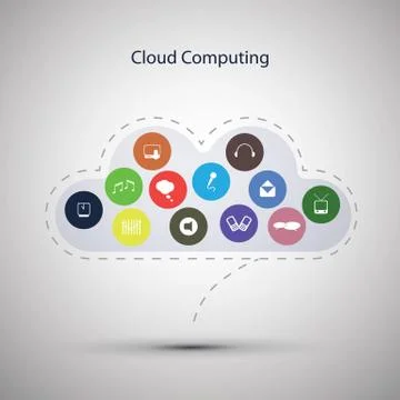 Cloud Computing Concept Stock Illustration