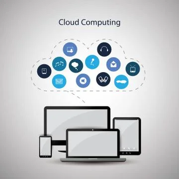Cloud Computing Concept Stock Illustration