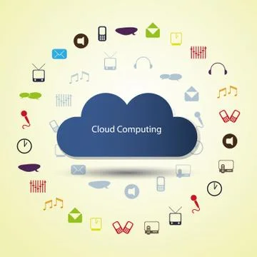 Cloud Computing Concept 스톡 일러스트