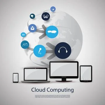 Cloud Computing Concept Stock Illustration