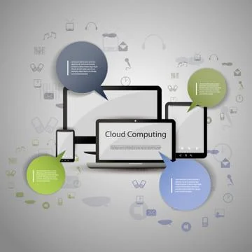 Cloud Computing Concept Stock Illustration