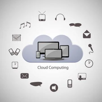 Cloud Computing Concept Stock Illustration