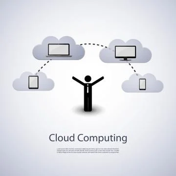 Cloud Computing Concept Stock Illustration