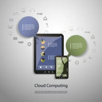 Cloud Computing Concept Stockillustratie