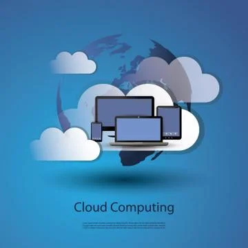 Cloud Computing Concept Stockillustratie
