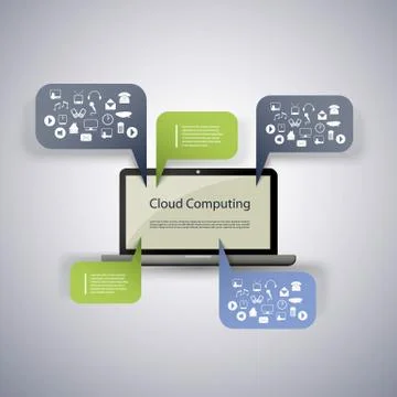 Cloud Computing Concept Stock Illustration