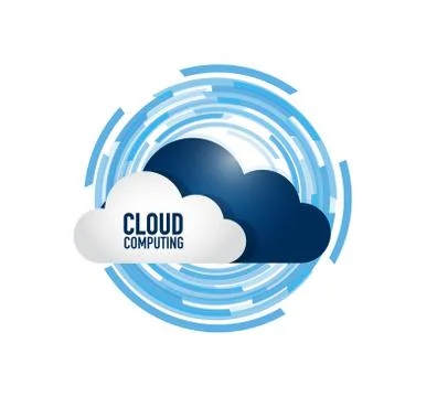 Cloud computing concept Illustrazione stock