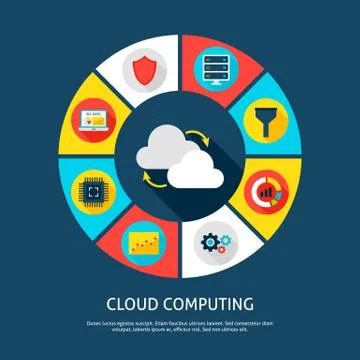 Cloud Computing Concept Stockillustratie