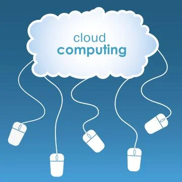 Cloud computing concept Stock Illustration