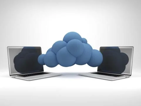 Cloud computing concept. 库存插图