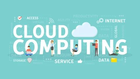 Cloud computing concept. Stock Illustration