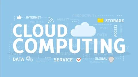 Cloud computing concept. 스톡 일러스트
