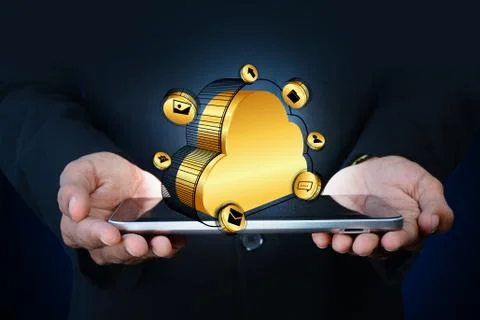 Cloud computing concept Illustrazione stock