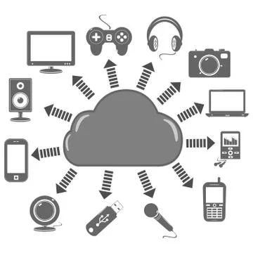 Cloud Computing Concept Stock Illustration